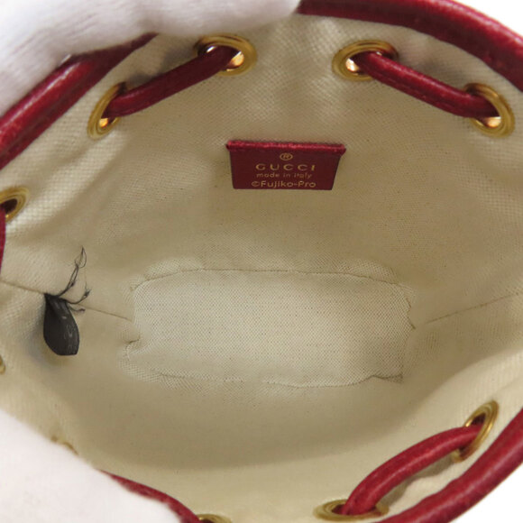 Gucci 647801 Drawstring Shoulder Bag, Doraemon Collaboration, PVC/Leather, Wo... - Picture 5 of 16